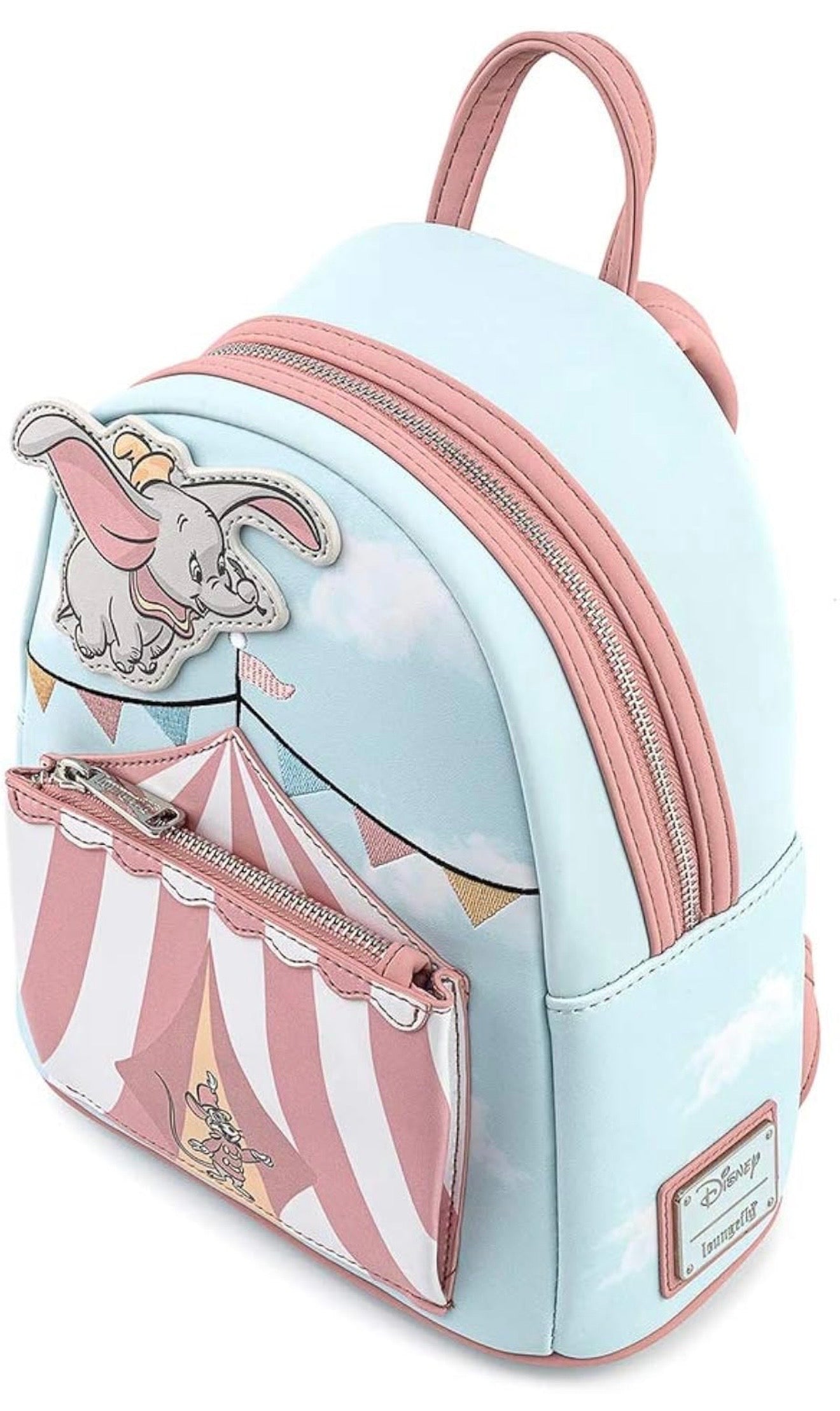 Loungefly Mini Backpack — Dumbo Flying over Circus Tent with Timothy Mouse | Disney Classic