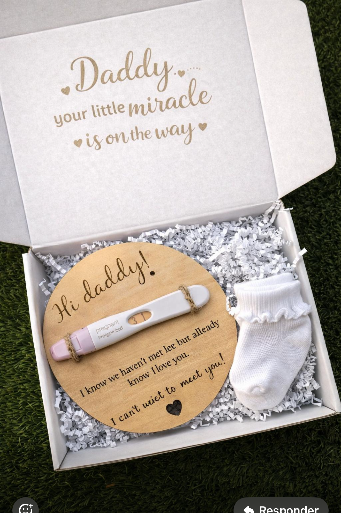 Pregnancy Announcement Gift for Dad, Daddy Reveal Box, Baby Announcement Set, Hi Daddy Pregnancy Reveal, New Dad Gift