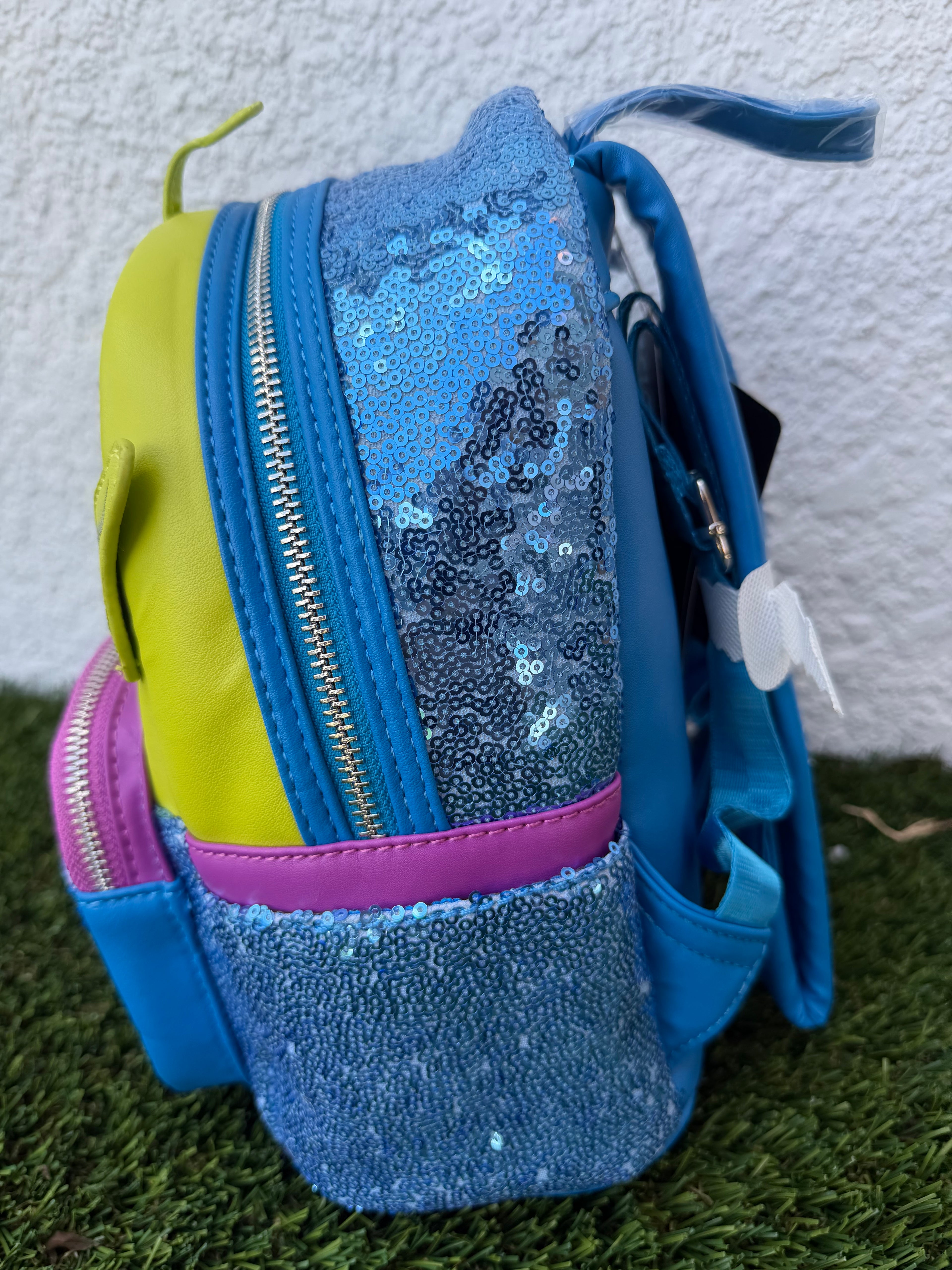Disney Pixar Alien Loungefly Mini Backpack – Toy Story 3-Eyed Alien Sequin Bag, Cute Kids & Women Backpack