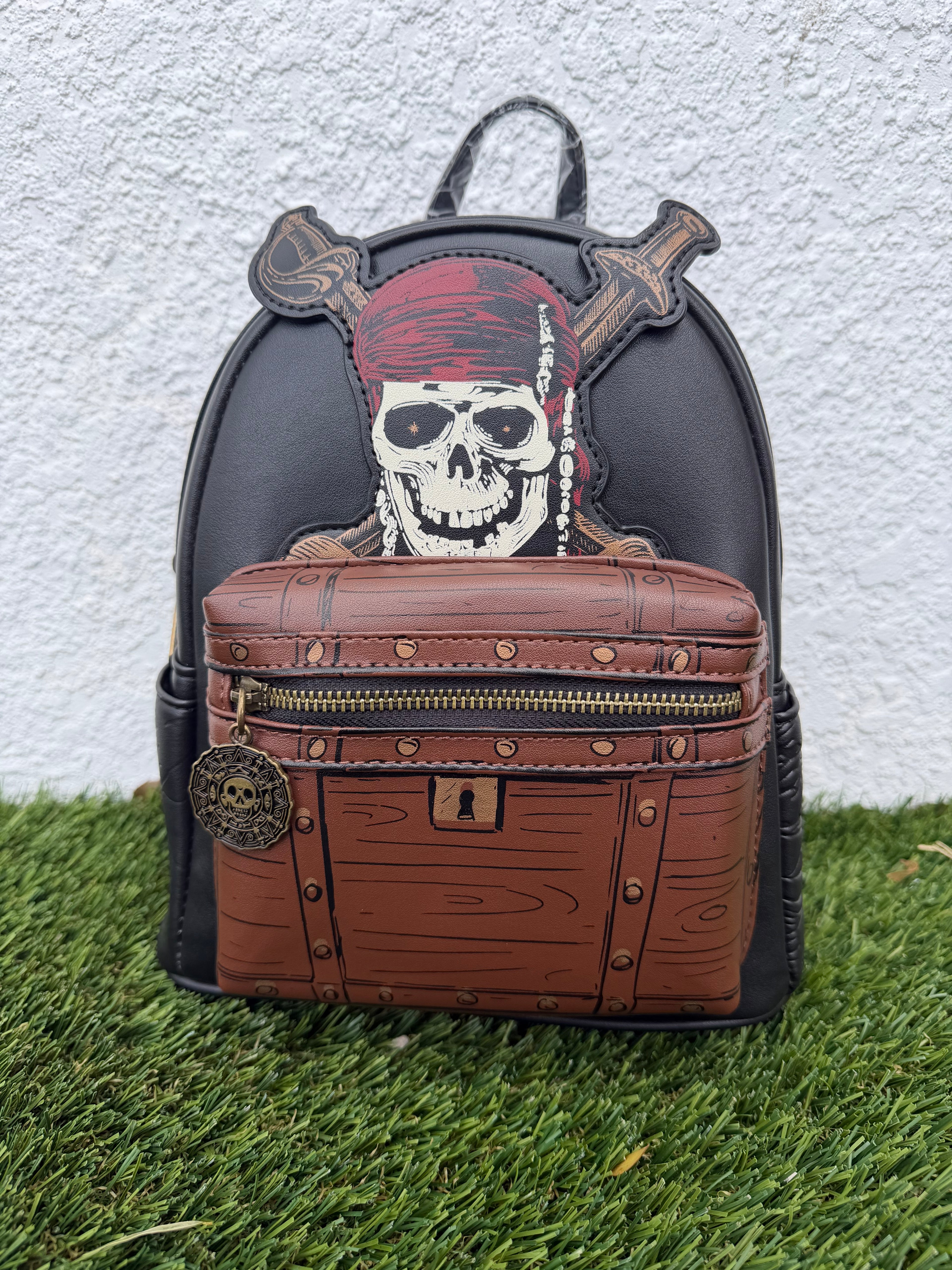 Skull Pirate Mini Backpack – Adventure Treasure Chest Style Bag