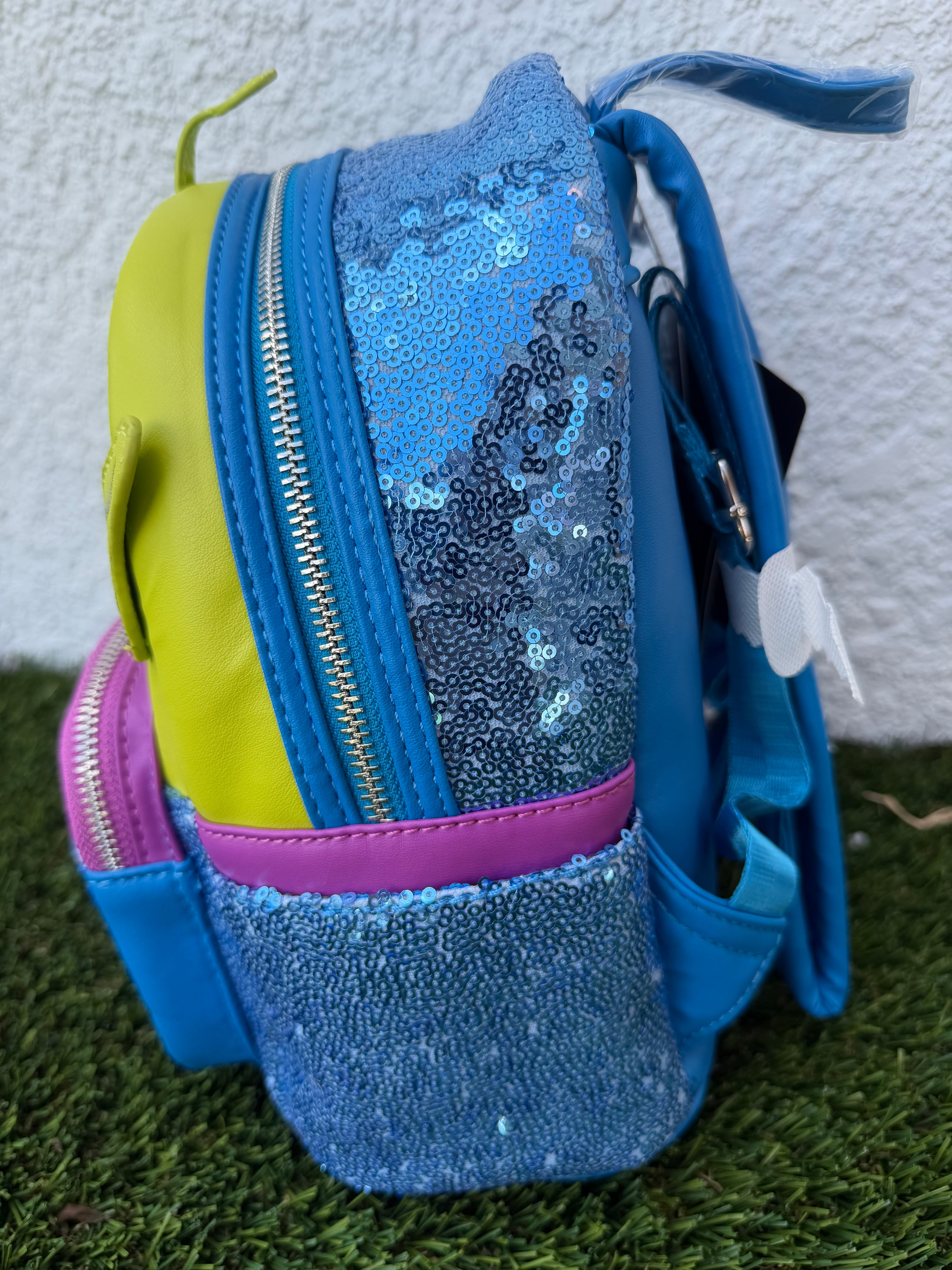 Disney Pixar Alien Loungefly Mini Backpack – Toy Story 3-Eyed Alien Sequin Bag, Cute Kids & Women Backpack