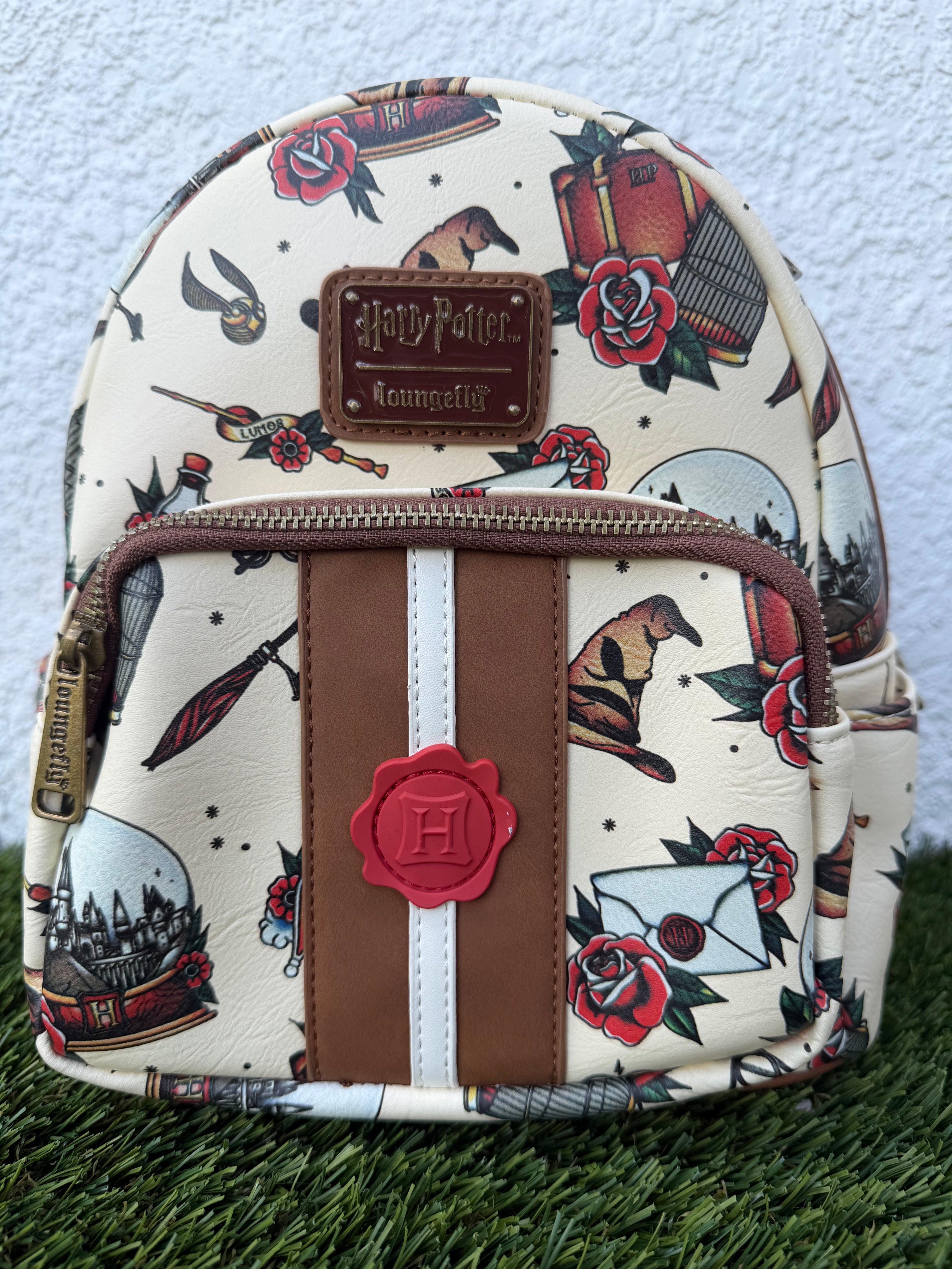 Harry Potter Mini Backpack Loungefly – Hogwarts Magic Print Backpack for Women Girls Gift Wizard Style