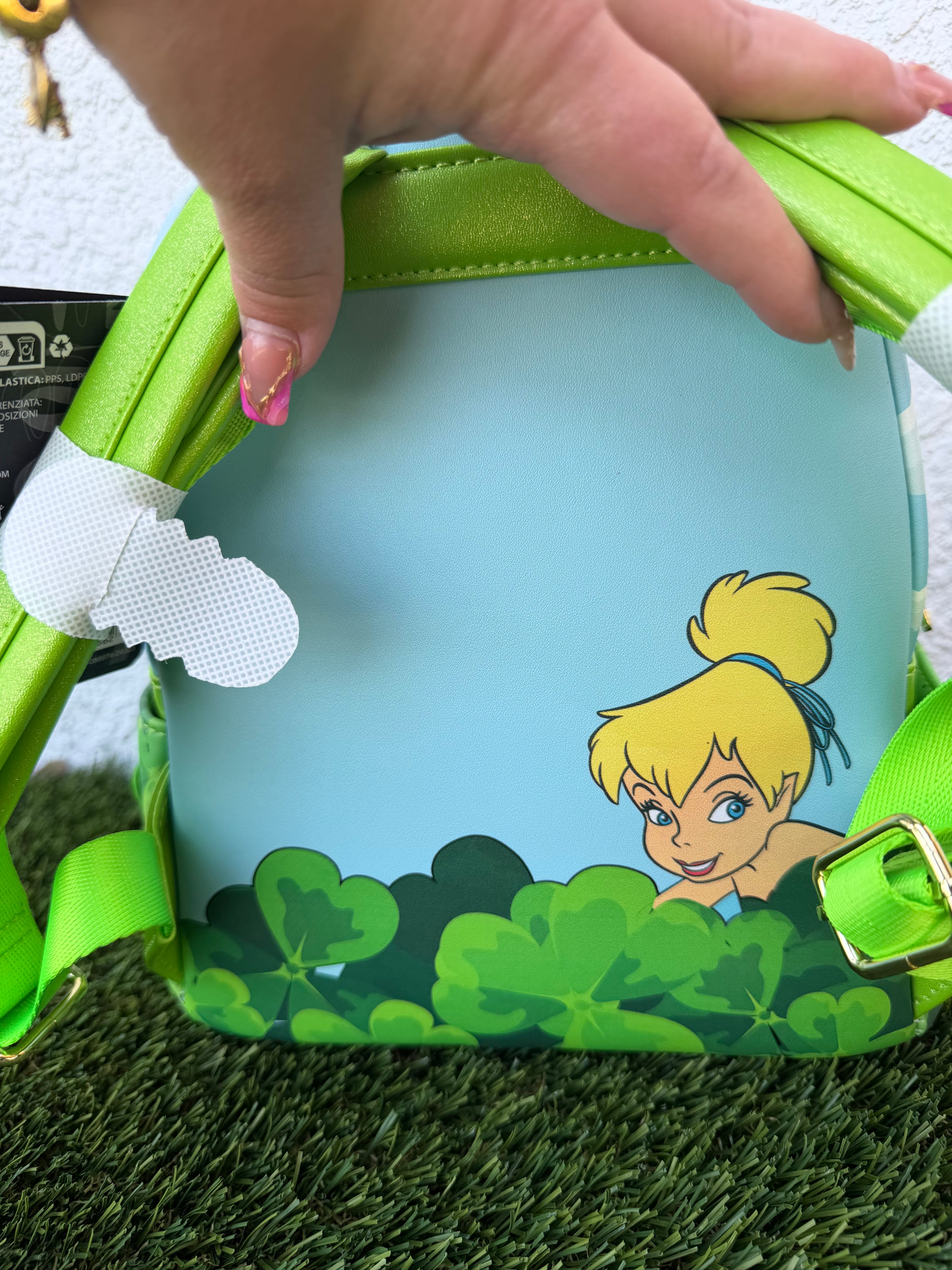 Disney Tinker Bell Mini Backpack Loungefly – Fairy Clover Design Cute Girls Bag Gift for Women & Disney Lovers
