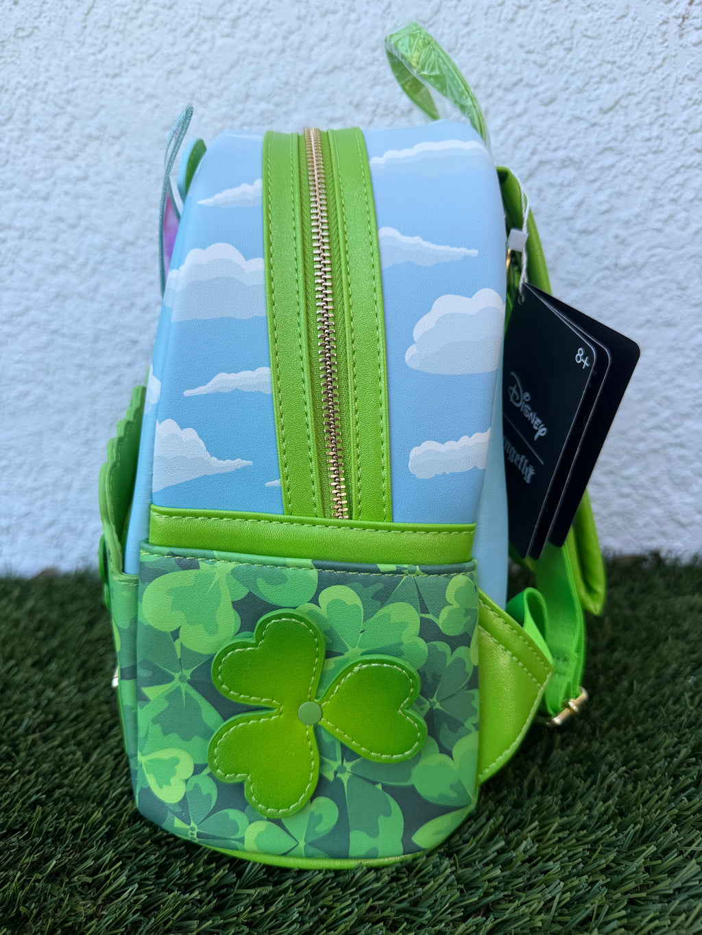 Disney Tinker Bell Mini Backpack Loungefly – Fairy Clover Design Cute Girls Bag Gift for Women & Disney Lovers