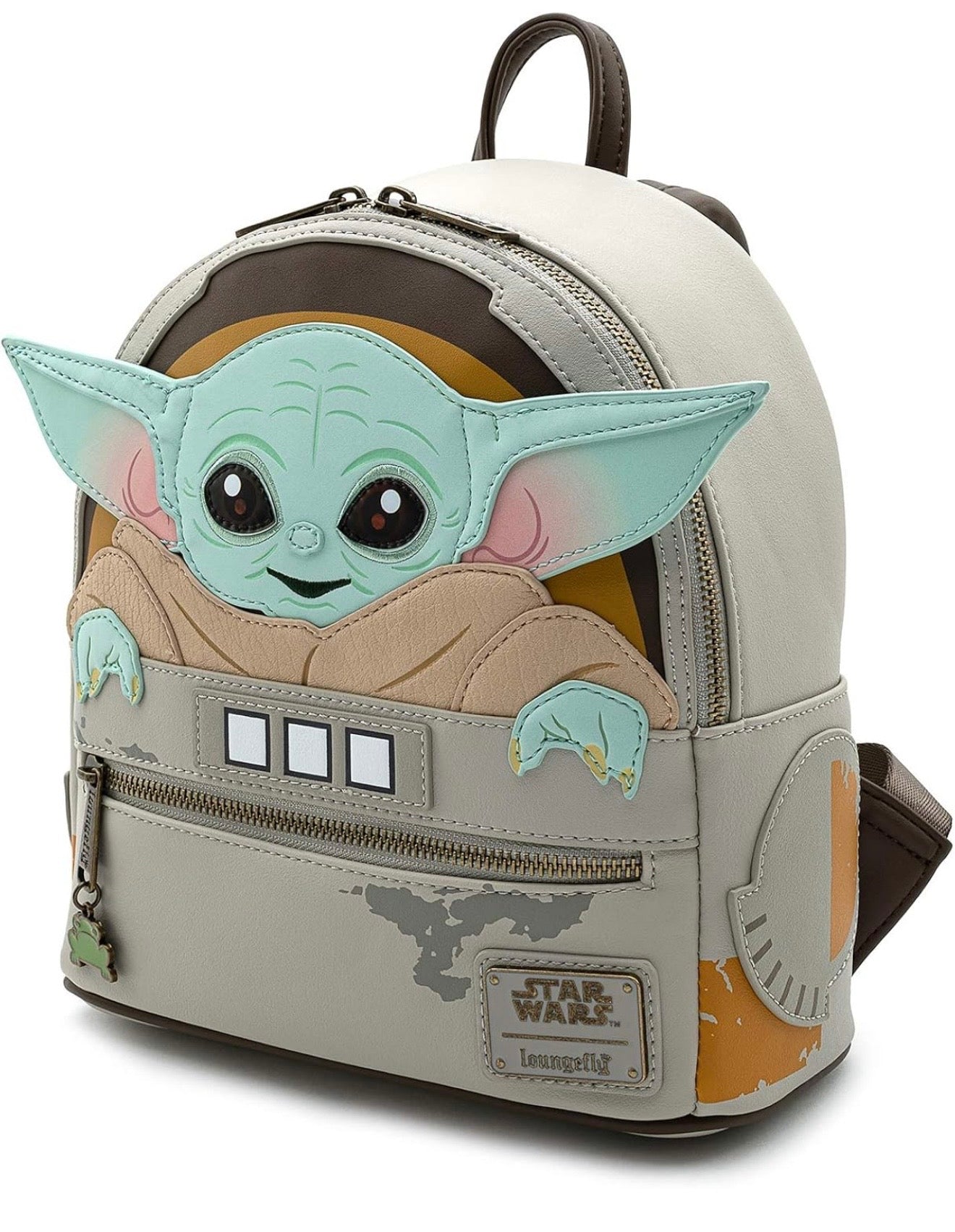Loungefly x Star Wars Mini Backpack — Grogu “Baby Yoda” in Cradle | The Mandalorian Disney