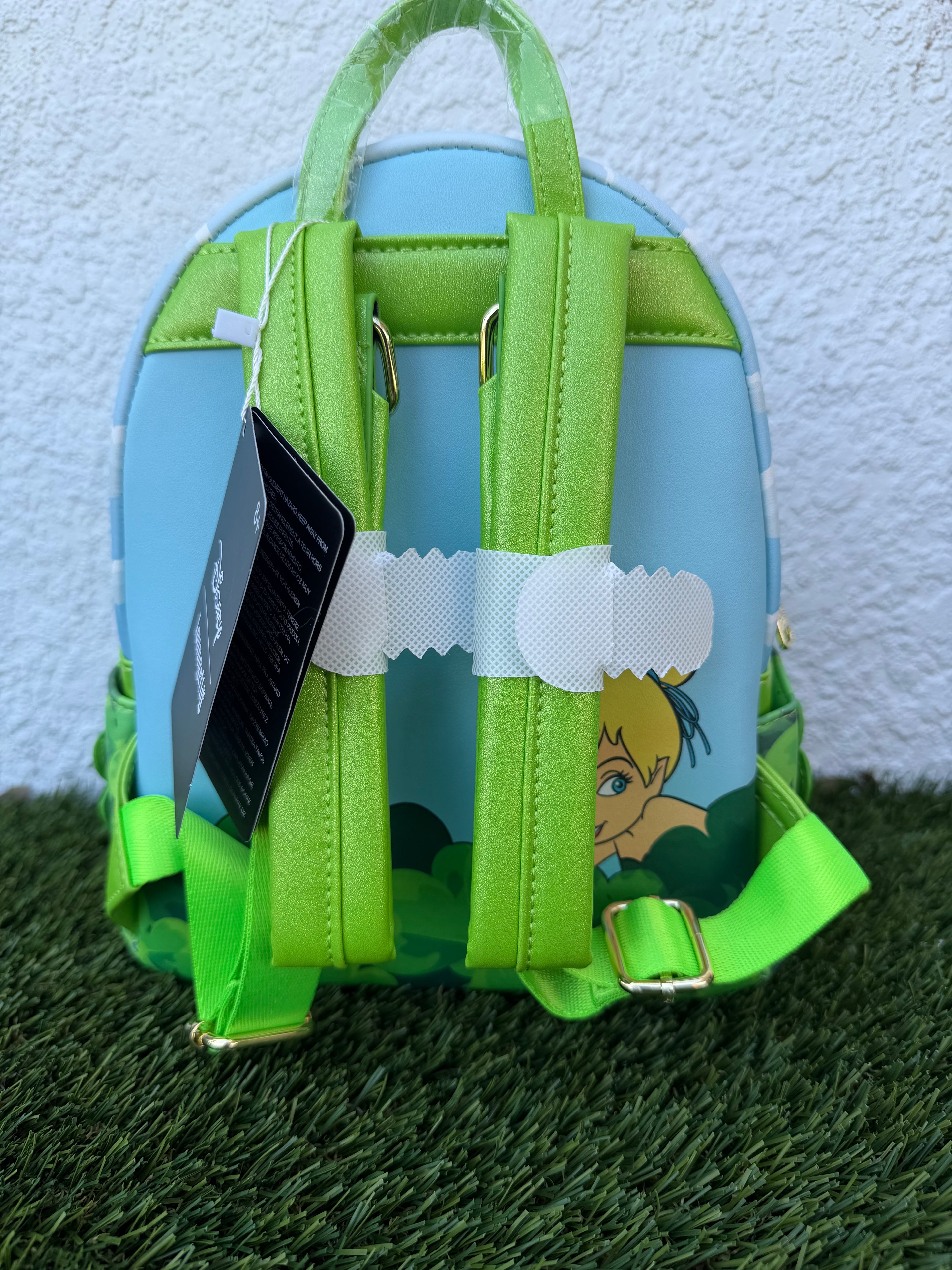 Disney Tinker Bell Mini Backpack Loungefly – Fairy Clover Design Cute Girls Bag Gift for Women & Disney Lovers