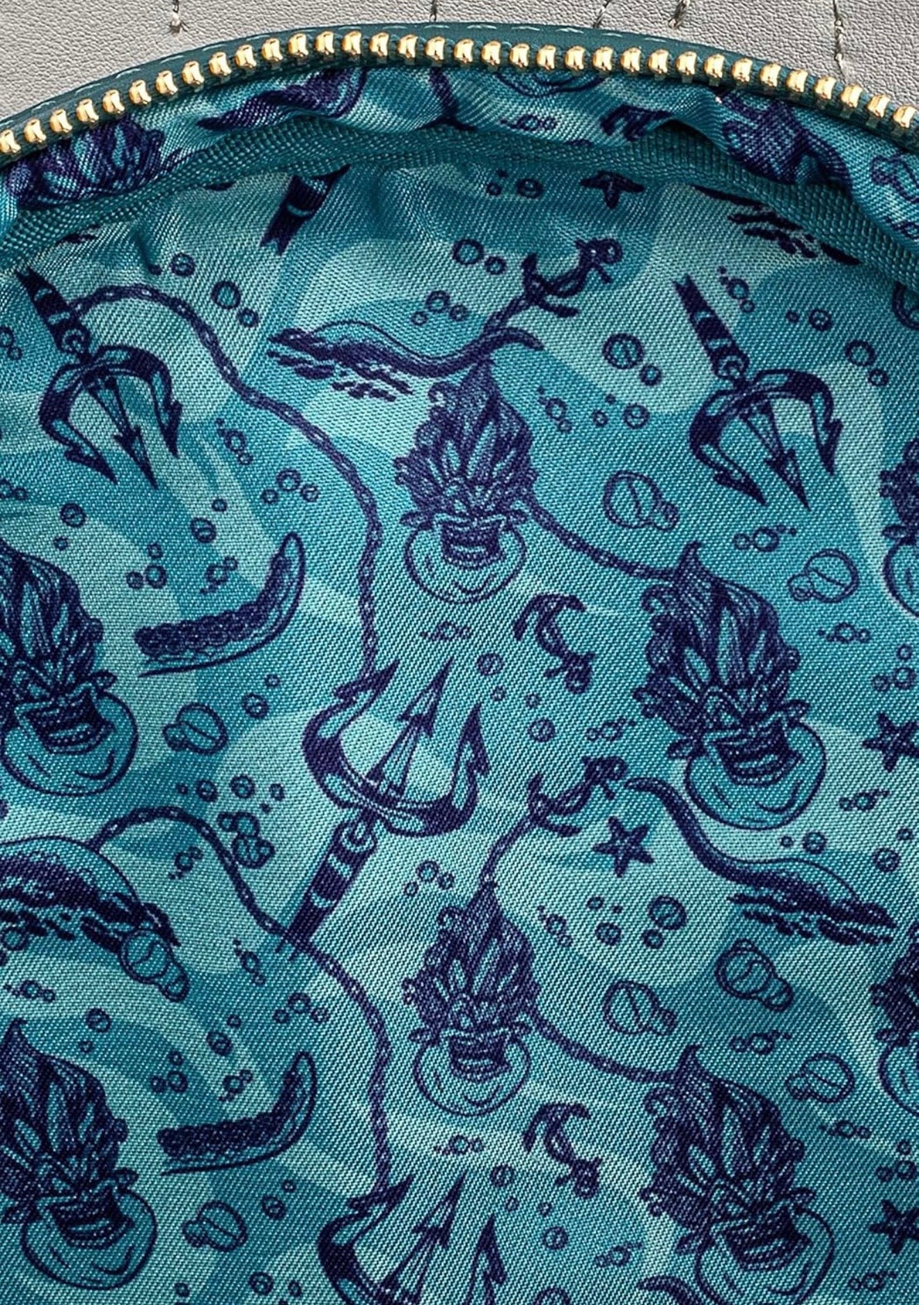 Loungefly Mini Backpack — Ursula Holding Crystal Ball with Ariel & Flounder | The Little Mermaid Disney
