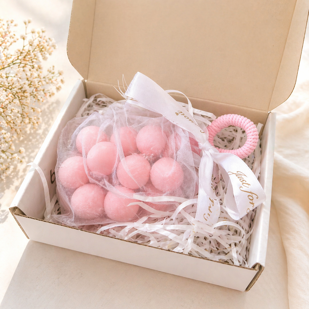Pink Grape Soap Gift Box – Cute Handmade Spa Gift for Her