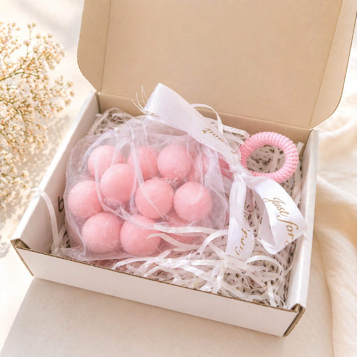 Pink Grape Soap Gift Box – Cute Handmade Spa Gift for Her