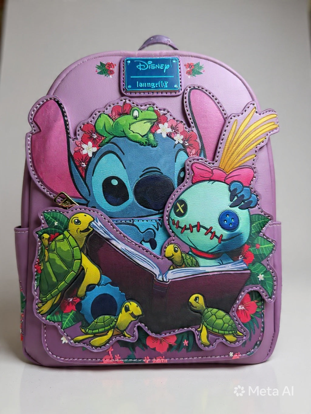 Disney Loungefly Stitch & Scrump Tropical Mini Backpack 3D Applique – Official Collectible Pink Bag